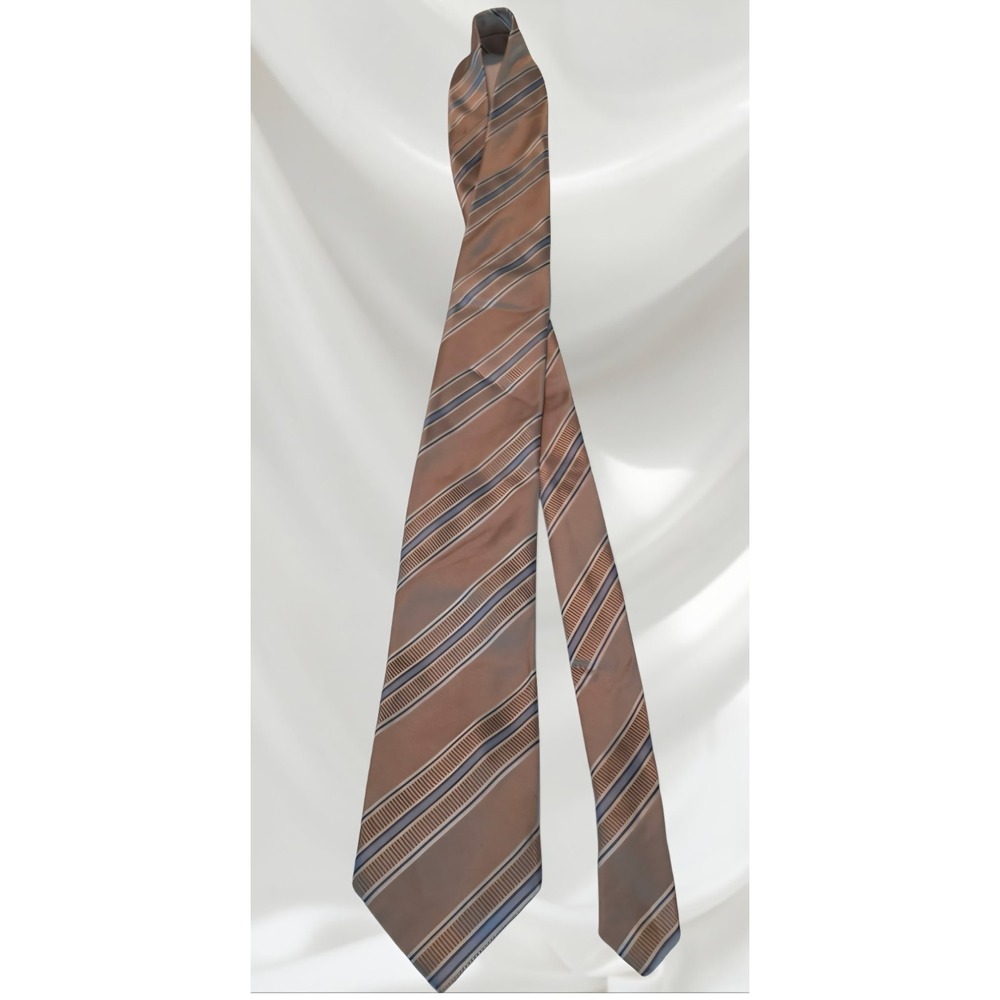 Mario Ferrari Tie Orange Geometric Design